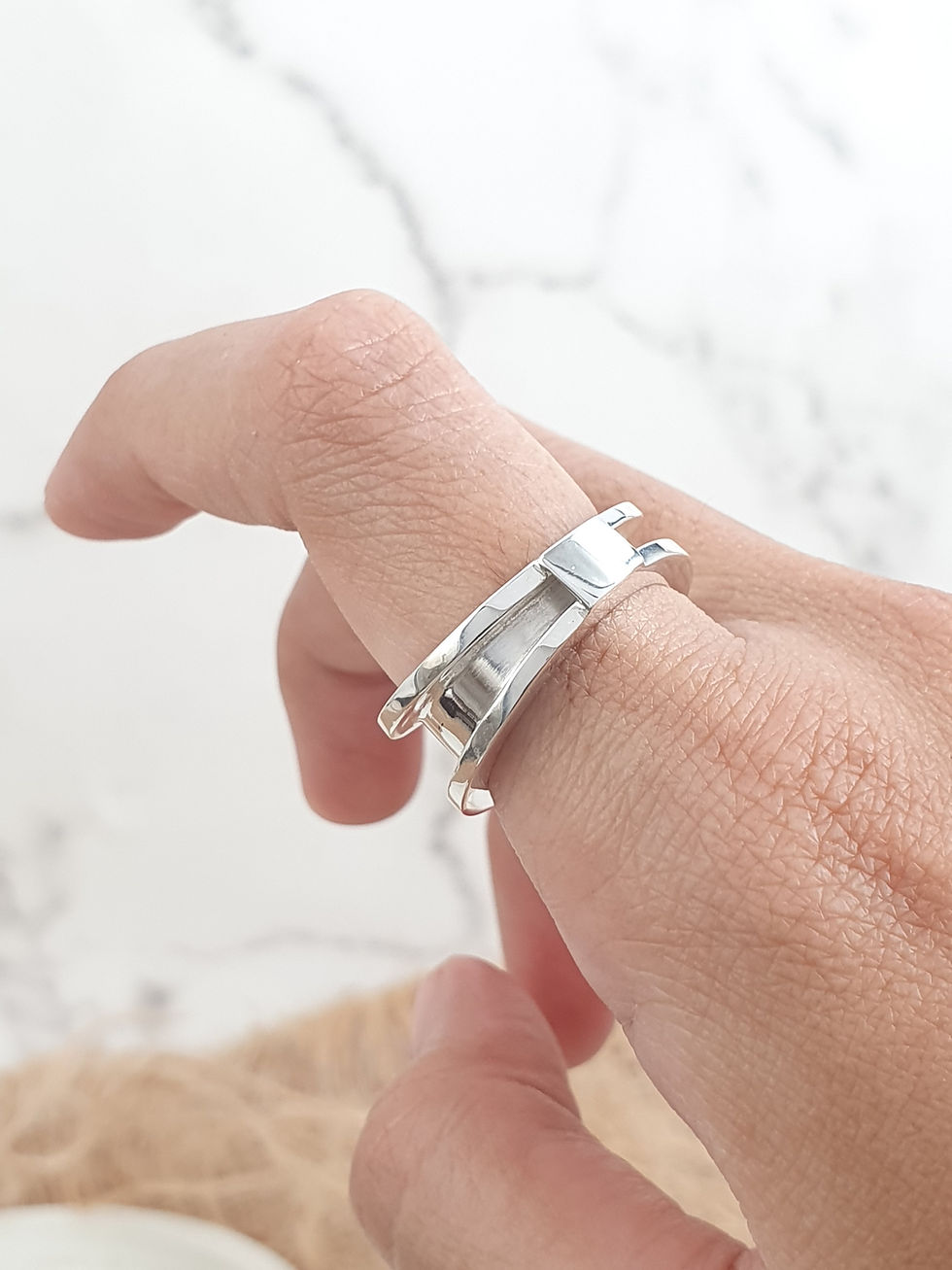 Thumbnail: Sterling silver equestrian horsehair ring | RG887833