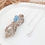 Miniature : Sterling silver wire wrapped necklace with Herkimer and Aquamarine | NL779060