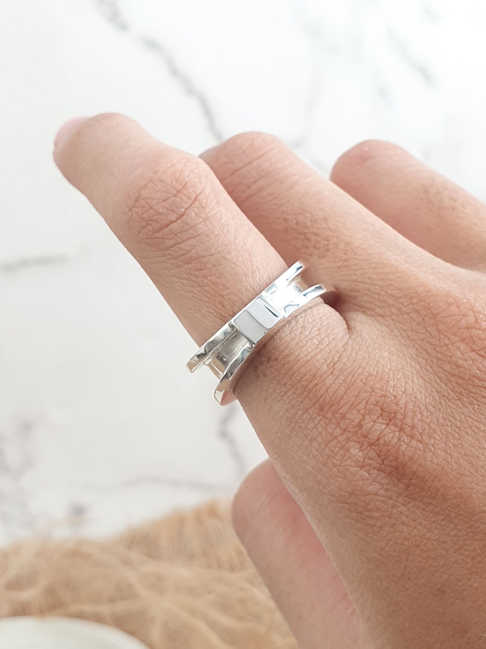 Thumbnail: Sterling silver equestrian horsehair ring | RG887833
