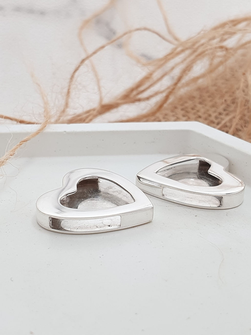 Miniaturbild: Herzschieber aus Sterlingsilber 21 x 21,5 mm | SL878857