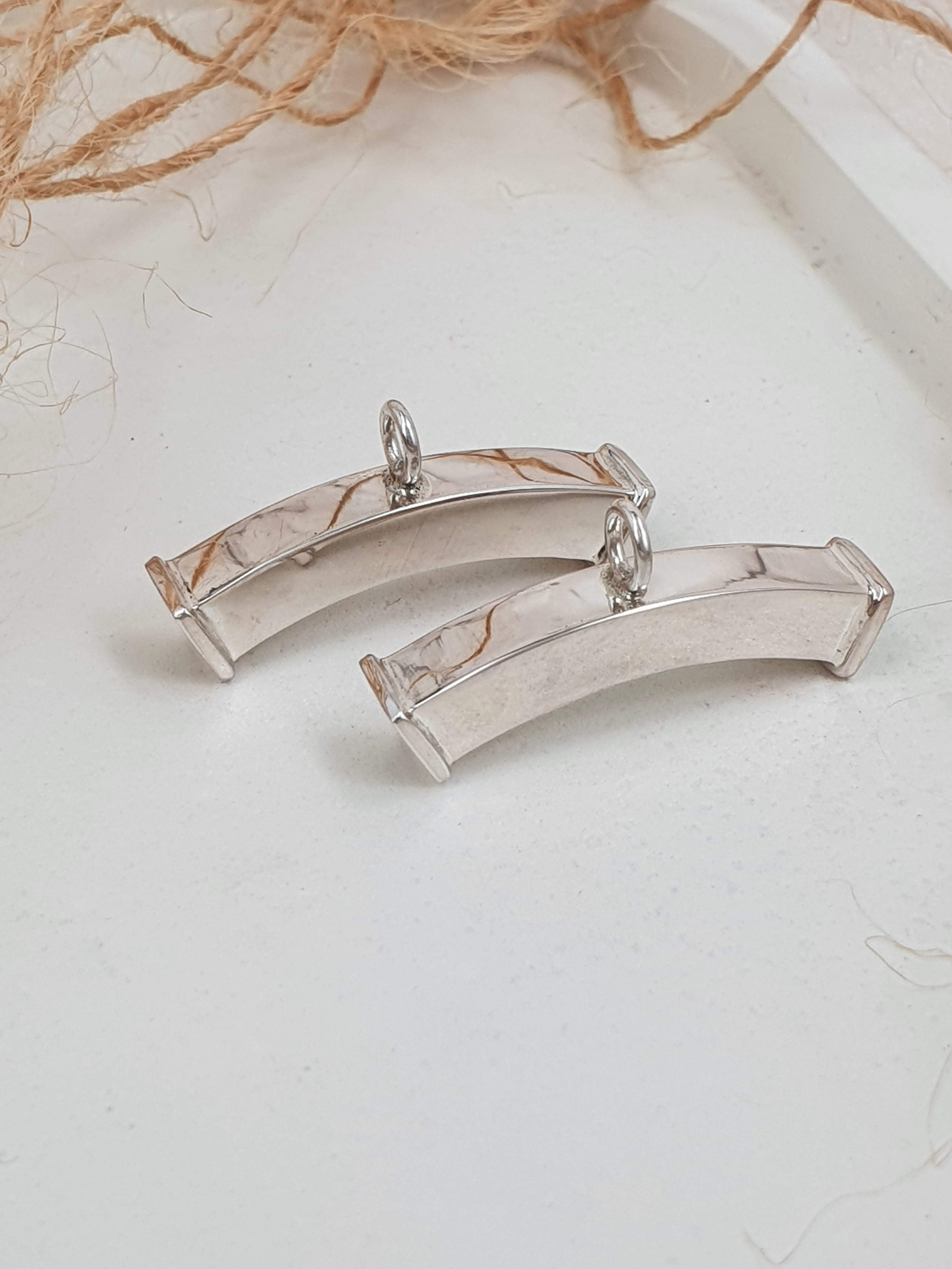 Sterling silver square bend slider 30 x 4 | SL878836
