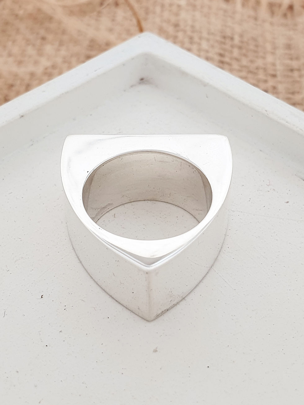 Thumbnail: Sterling silver triangle ring flat top 11 mm | RG887813