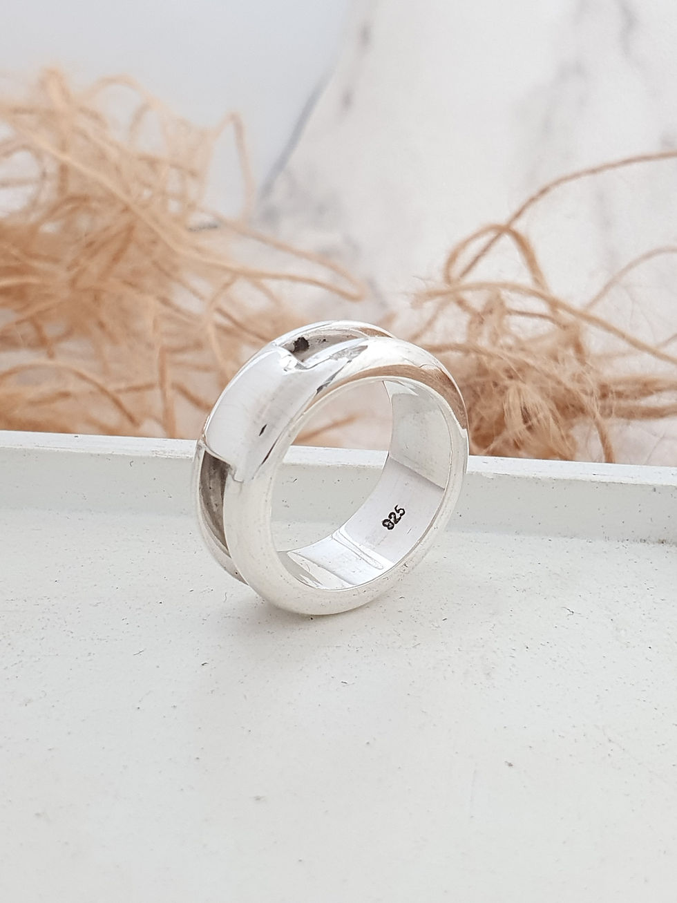 Thumbnail: Sterling silver equestrian horsehair ring | RG887818