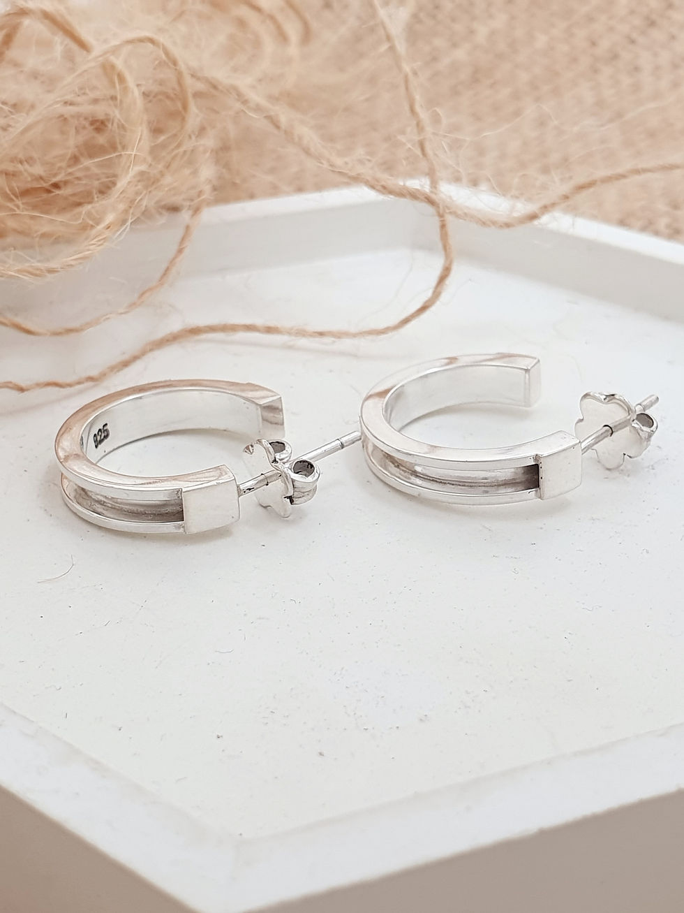 Miniaturbild: Sterling silver equestrian horsehair earring | ER330048