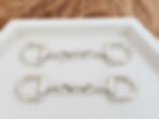 Thumbnail: Sterling silver Western Dee snaffle connectors 50 x 12.5 mm | CN779173