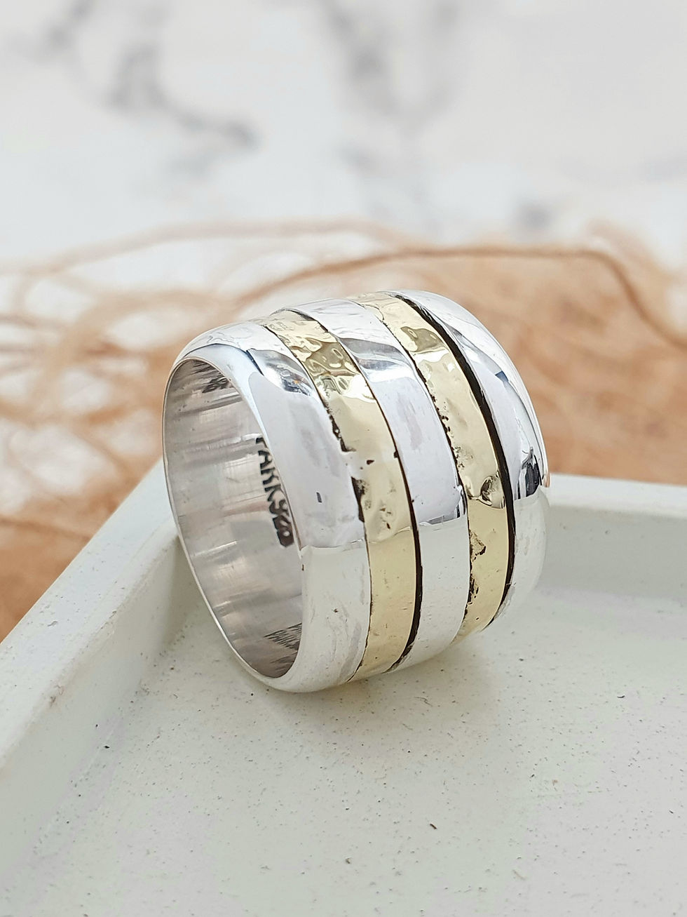 Thumbnail: Sterling silver contemporary ring 1.9 x 15 mm | RG887806