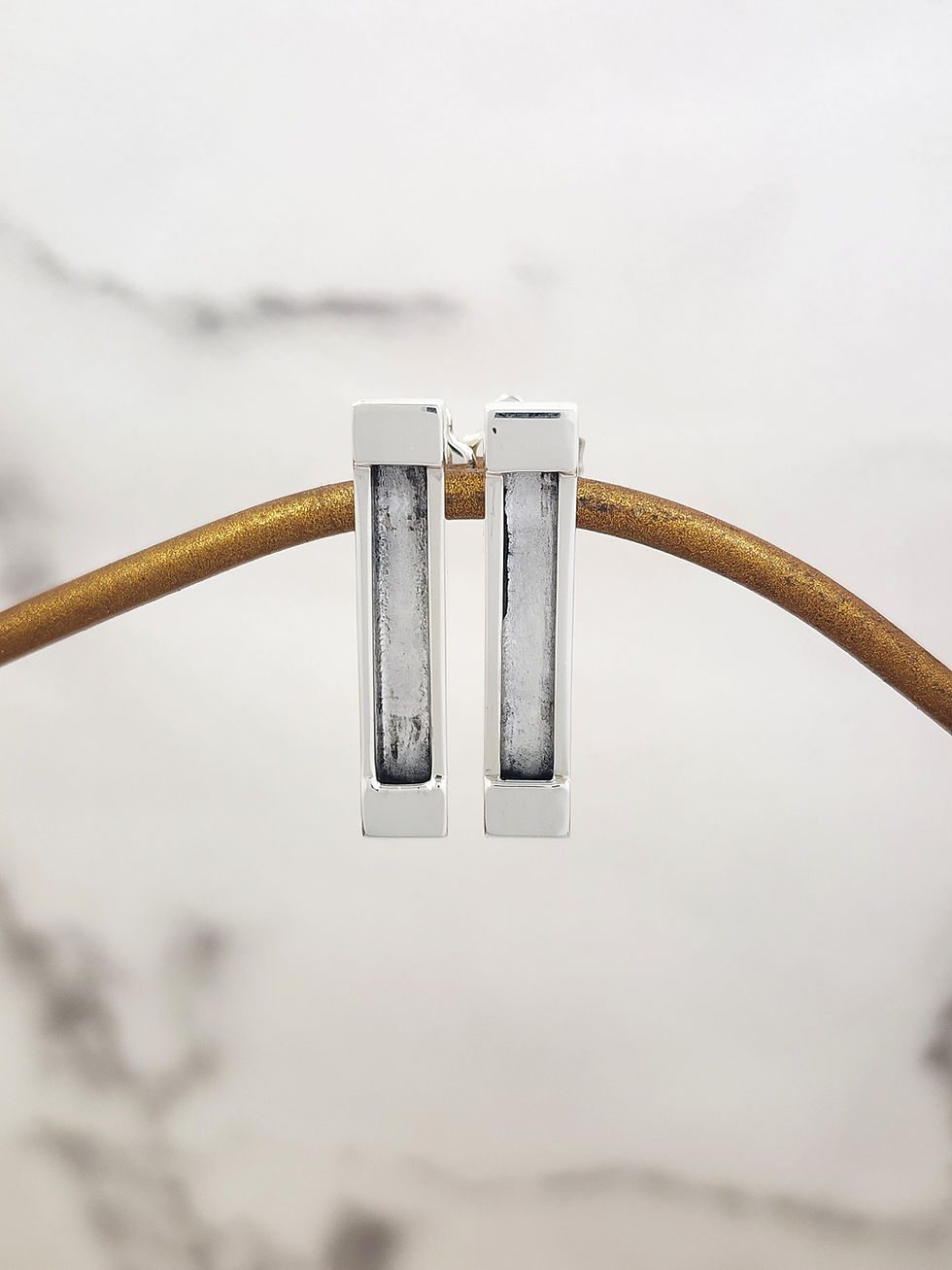 Miniaturbild: Sterling Silver Bar Earrings | ER330063