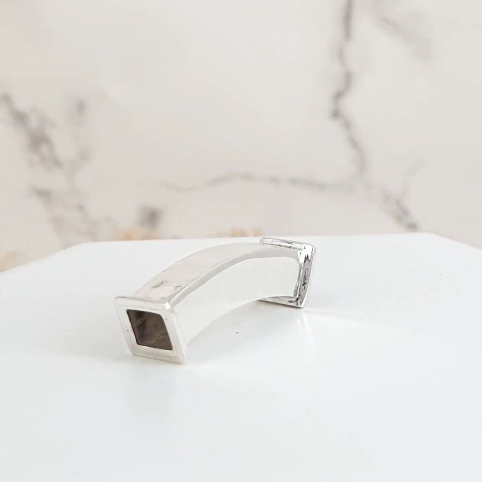 Miniatura: Sterling silver square slider 30 mm with 6 x 6 mm inside | SL878860