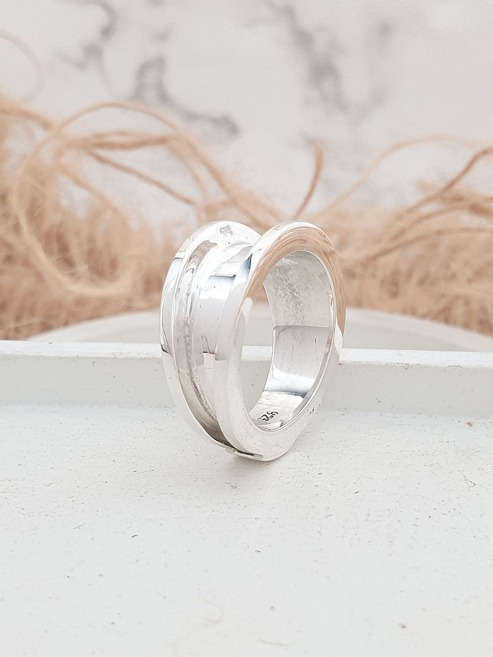 Thumbnail: Sterling silver equestrian horsehair ring | RG887833