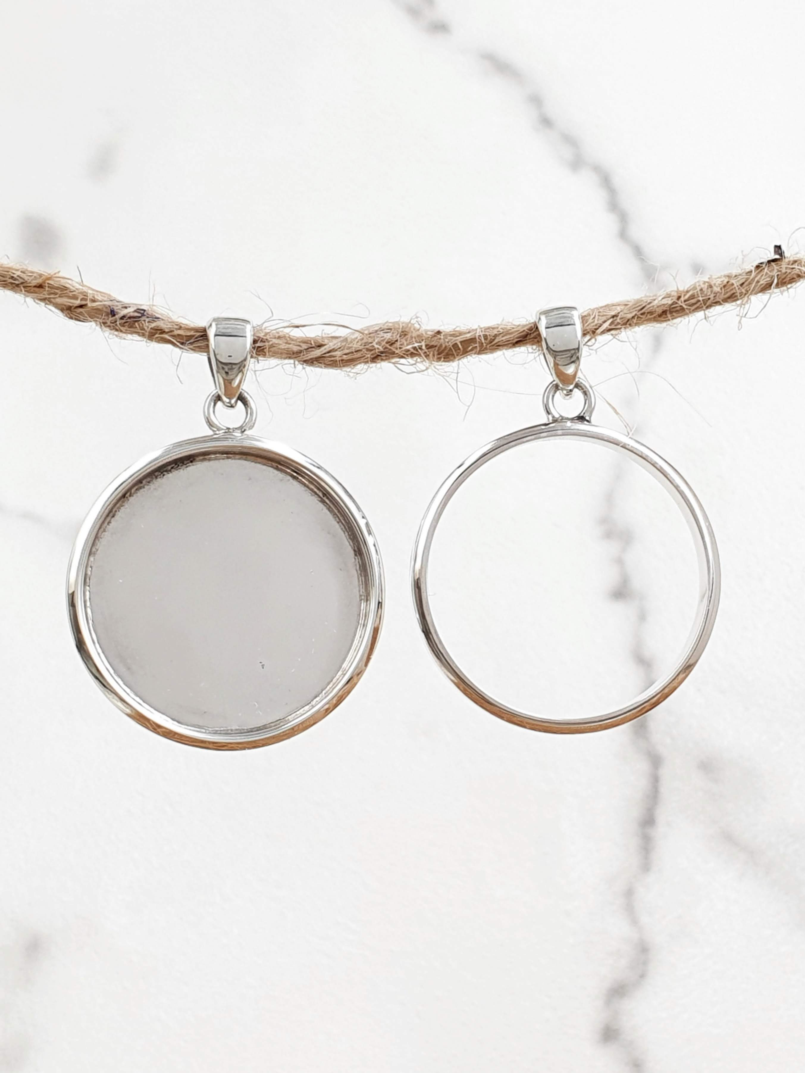 Sterling silver equestrian horsehair circle charm | CH557196