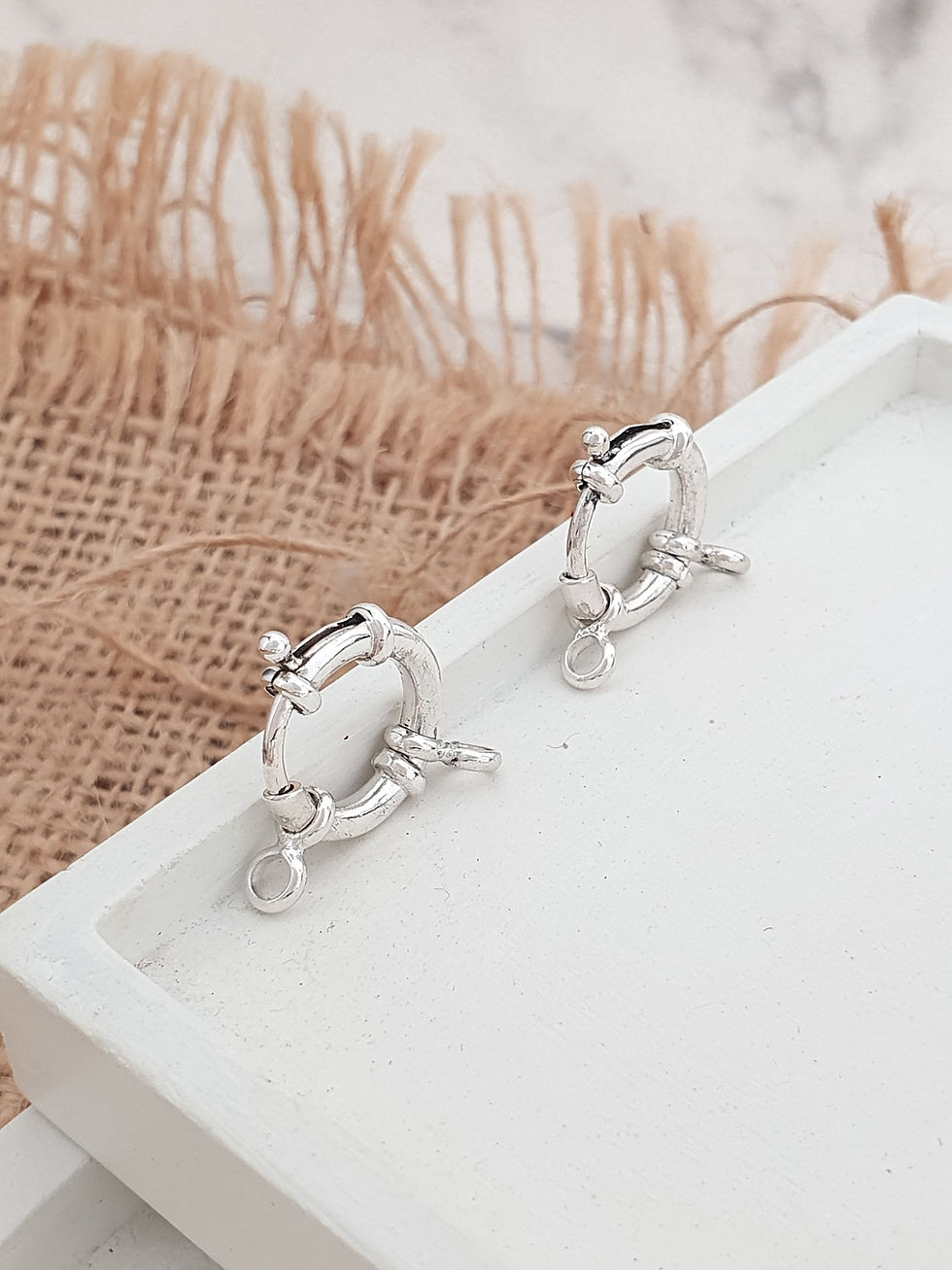 Thumbnail: Sterling silver spring ring Bolt Clasp 15 mm | CL228832