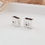 Thumbnail: Sterling silver square slider 5 x 2 x 5 mm x 1.5 mm CZ | SL878816