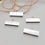 Miniature : Sterling silver rectangular end cap 20 x 6 x 2 mm | EC998924