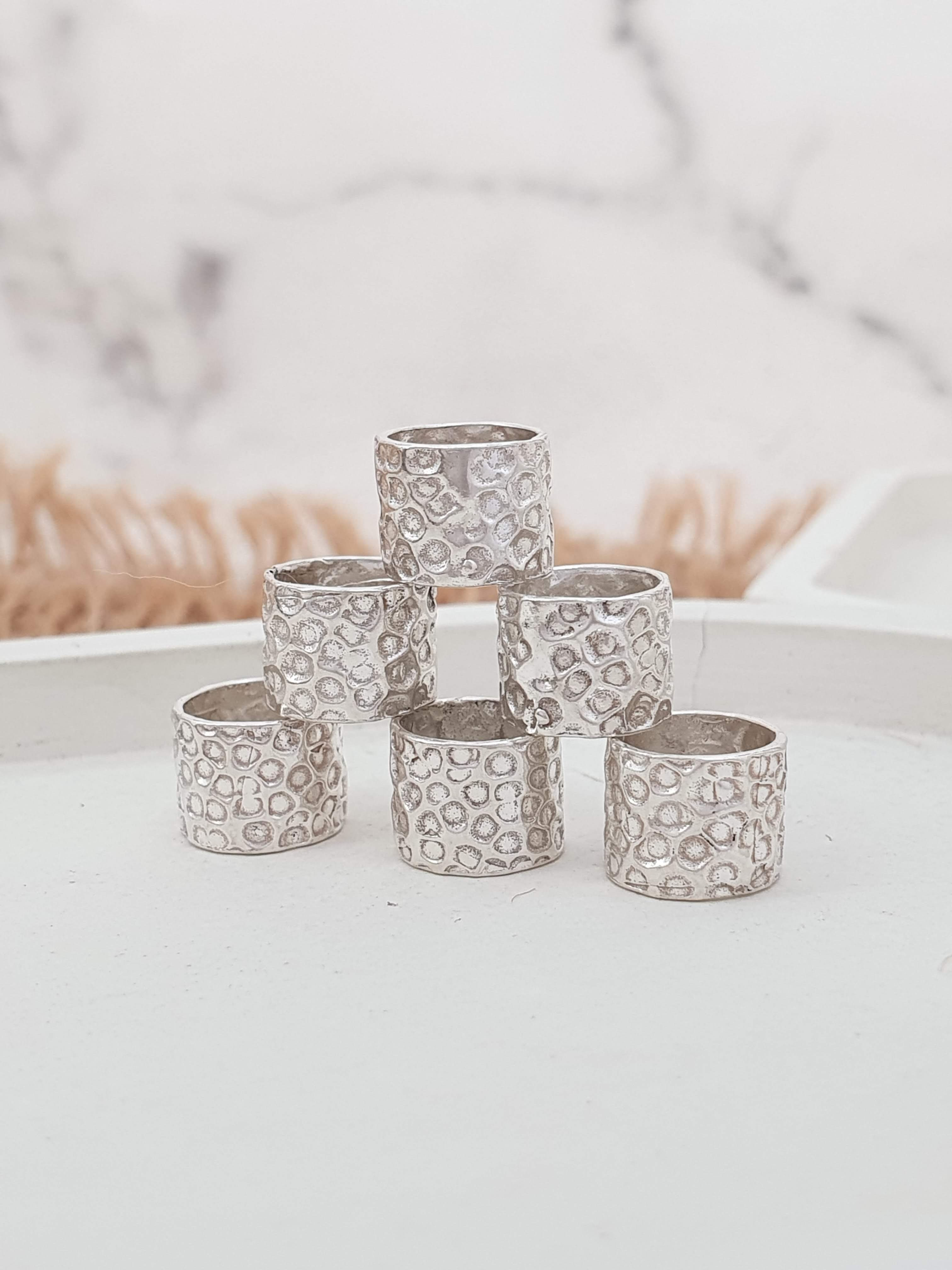 Sterling silver hammer slider 8 x 8 mm | SL878818