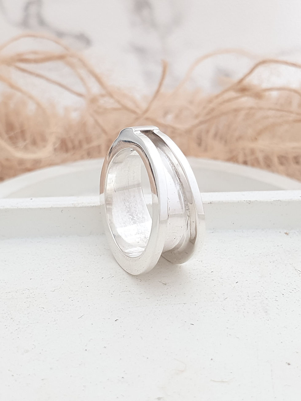 Thumbnail: Sterling silver equestrian horsehair ring | RG887833