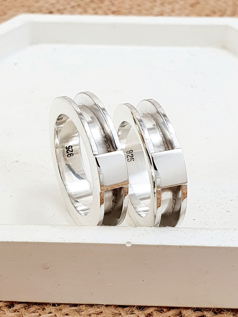Miniatura: Sterling silver channel ring 3.0 x 2.5 mm x 5.0 mm | RG887809