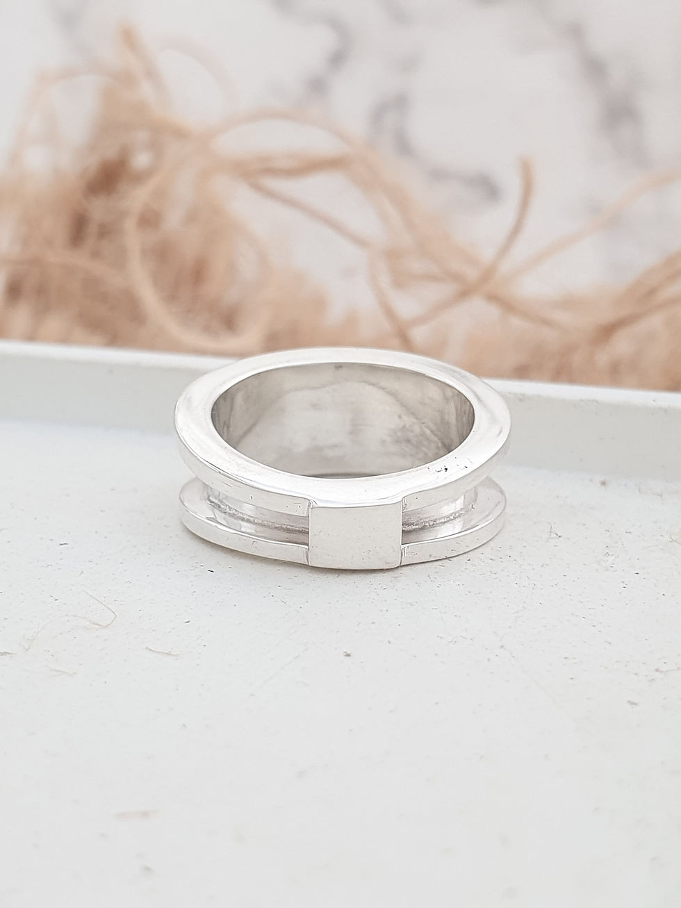 Thumbnail: Sterling silver equestrian horsehair ring | RG887833