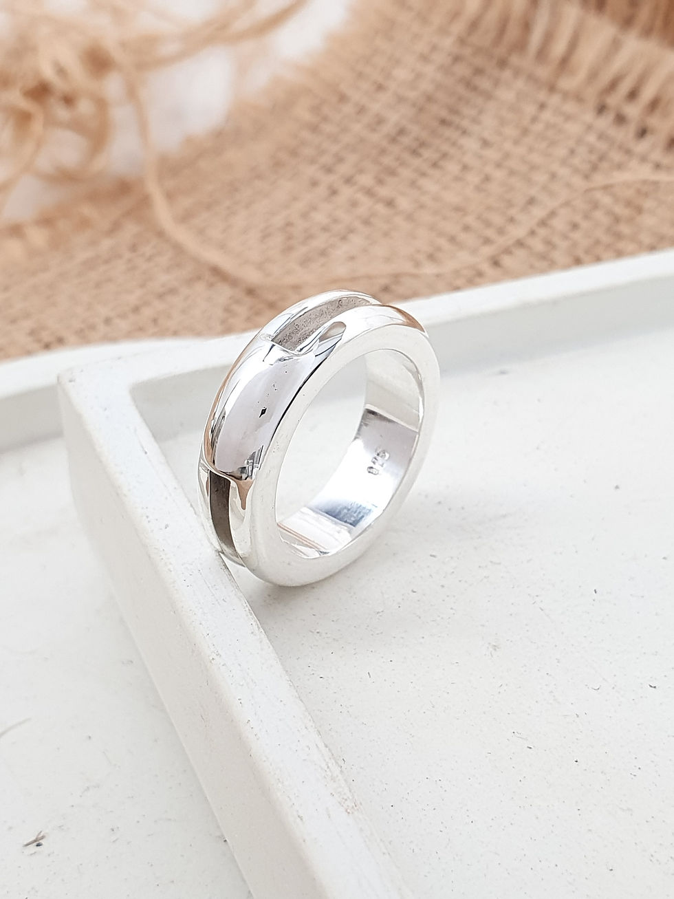 Thumbnail: Sterling silver equestrian horsehair ring | RG887818