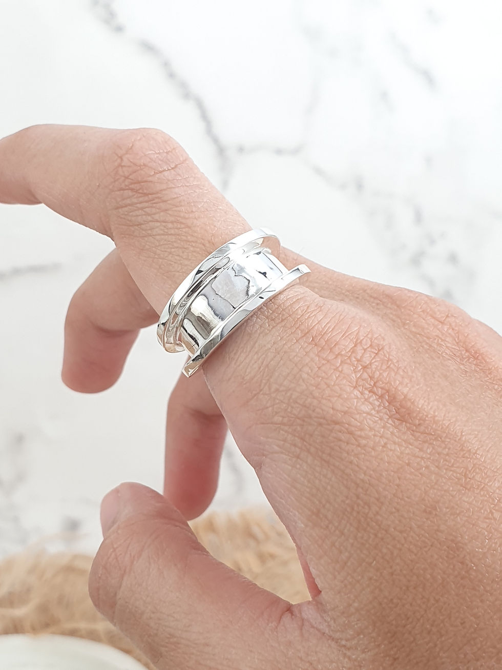 Thumbnail: Sterling silver equestrian horsehair ring | RG887833