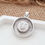 Thumbnail: Sterling silver horsehair resin circle pendant | CH557228