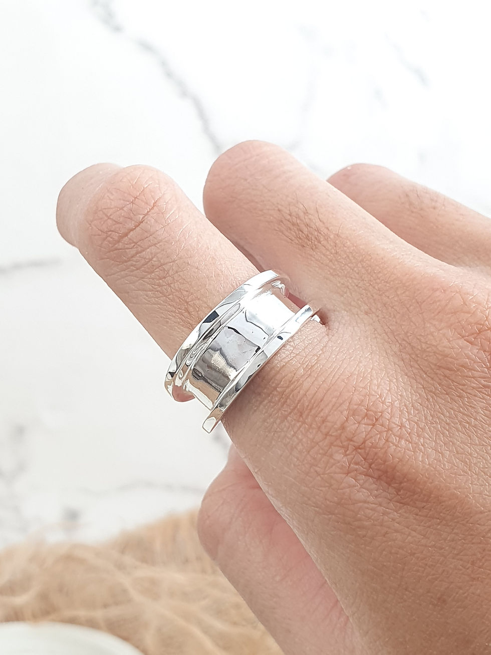 Thumbnail: Sterling silver equestrian horsehair ring | RG887833