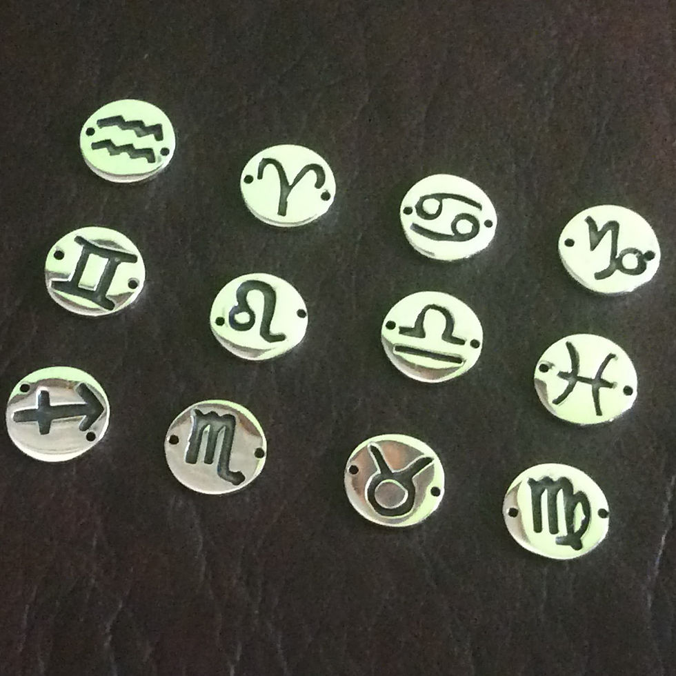 Thumbnail: Sterling silver astrological sign 10 mm | CH557132