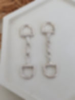 Thumbnail: Sterling silver Western Dee snaffle connectors 50 x 12.5 mm | CN779173