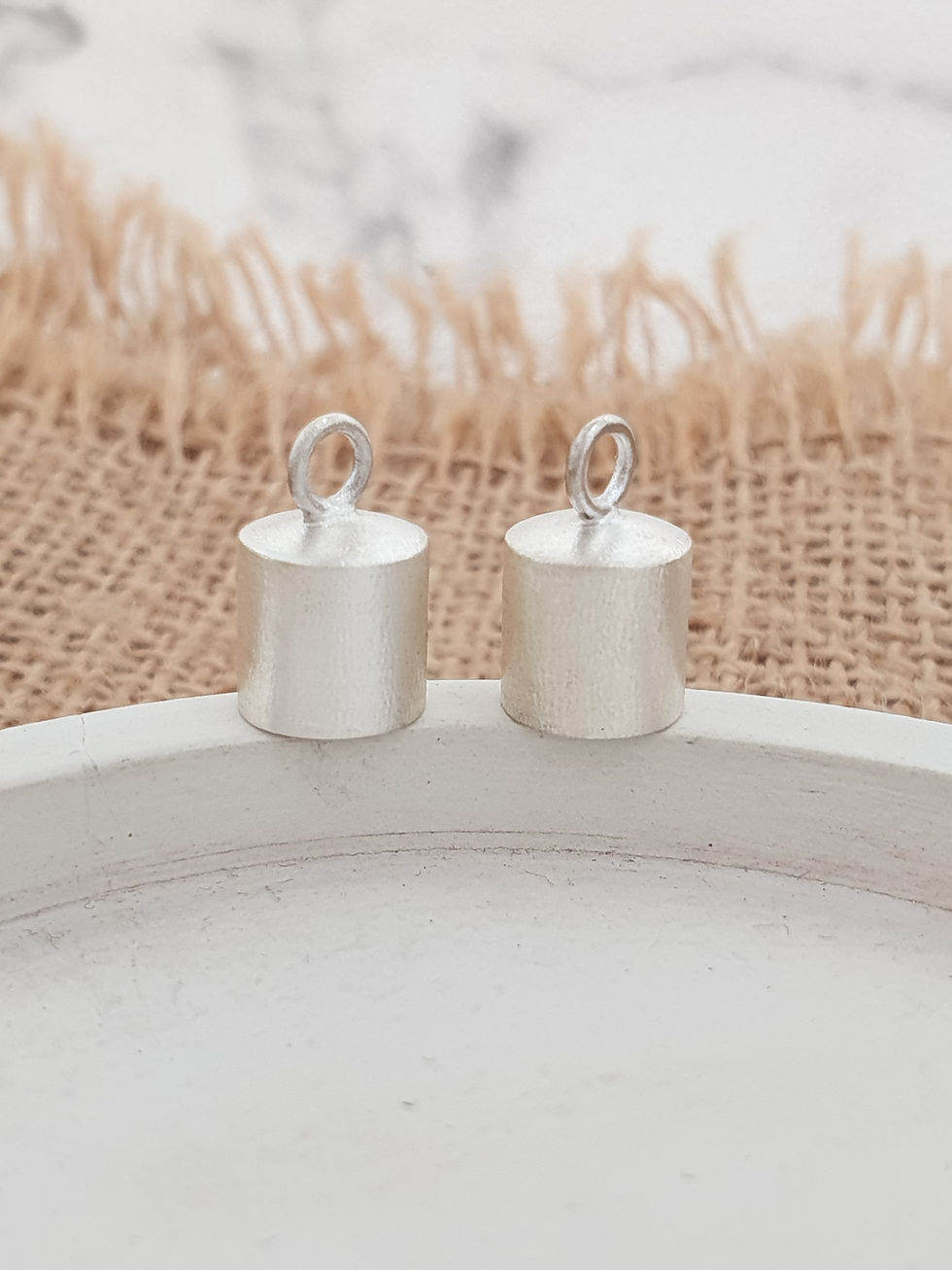 Miniaturbild: Sterling silver plain end cap with brushed finished | EC998935