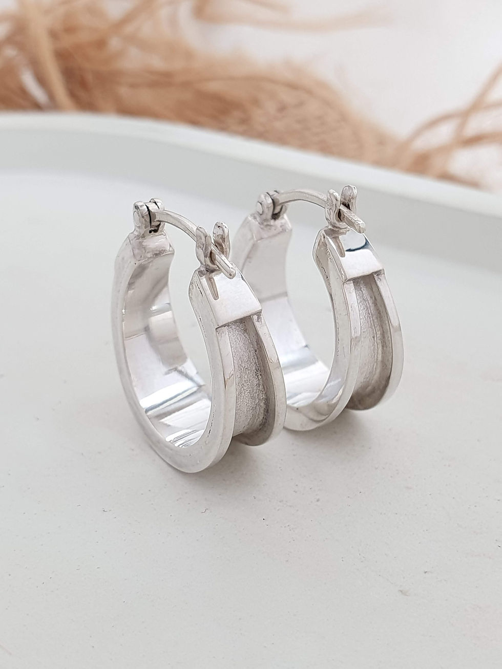 Miniaturbild: Sterling silver equestrian earring 20 x 5 mm | ER330045