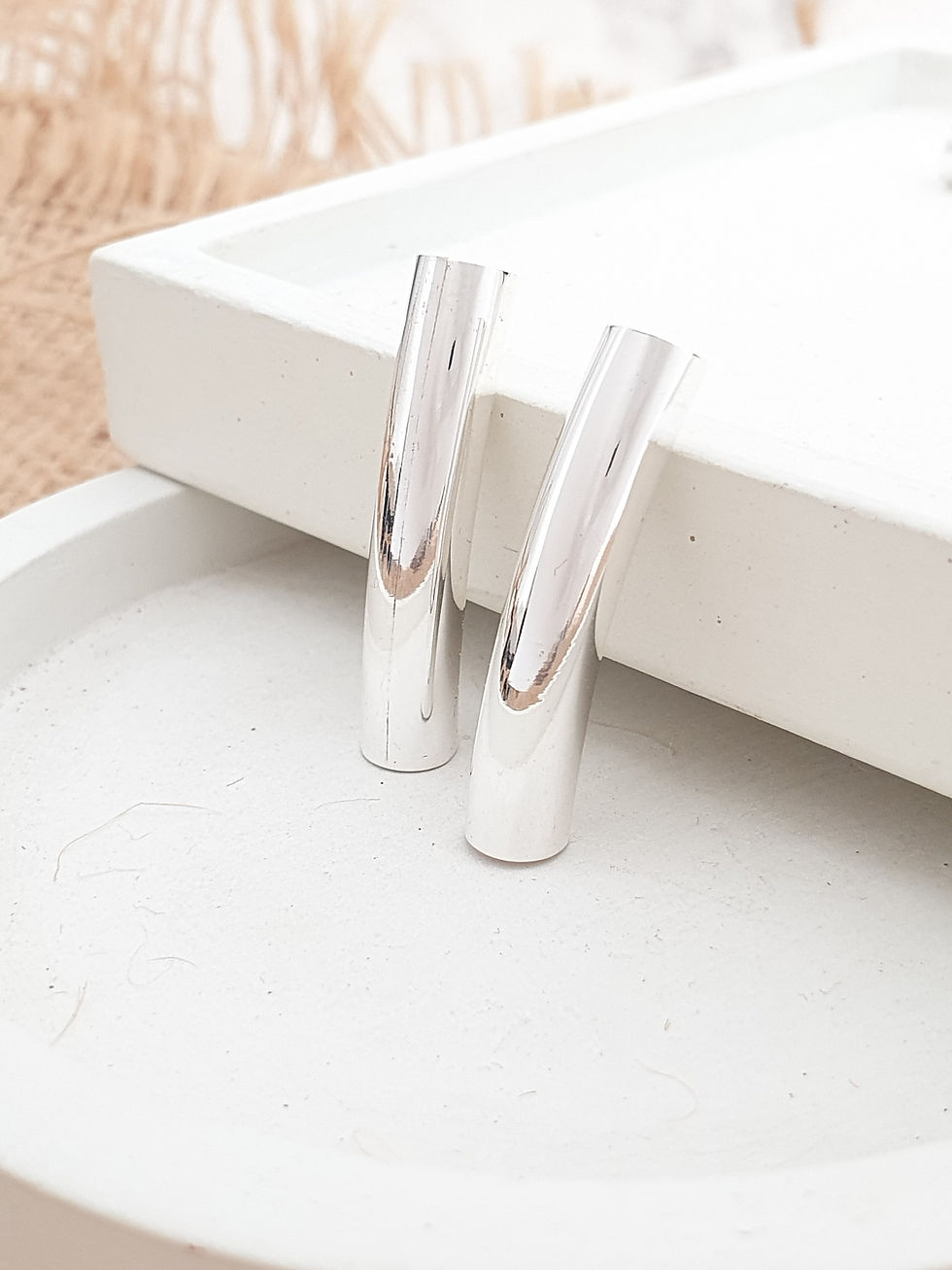 Miniatura: Sterling silver curve tube slide 5 x 30 mm | SL878814