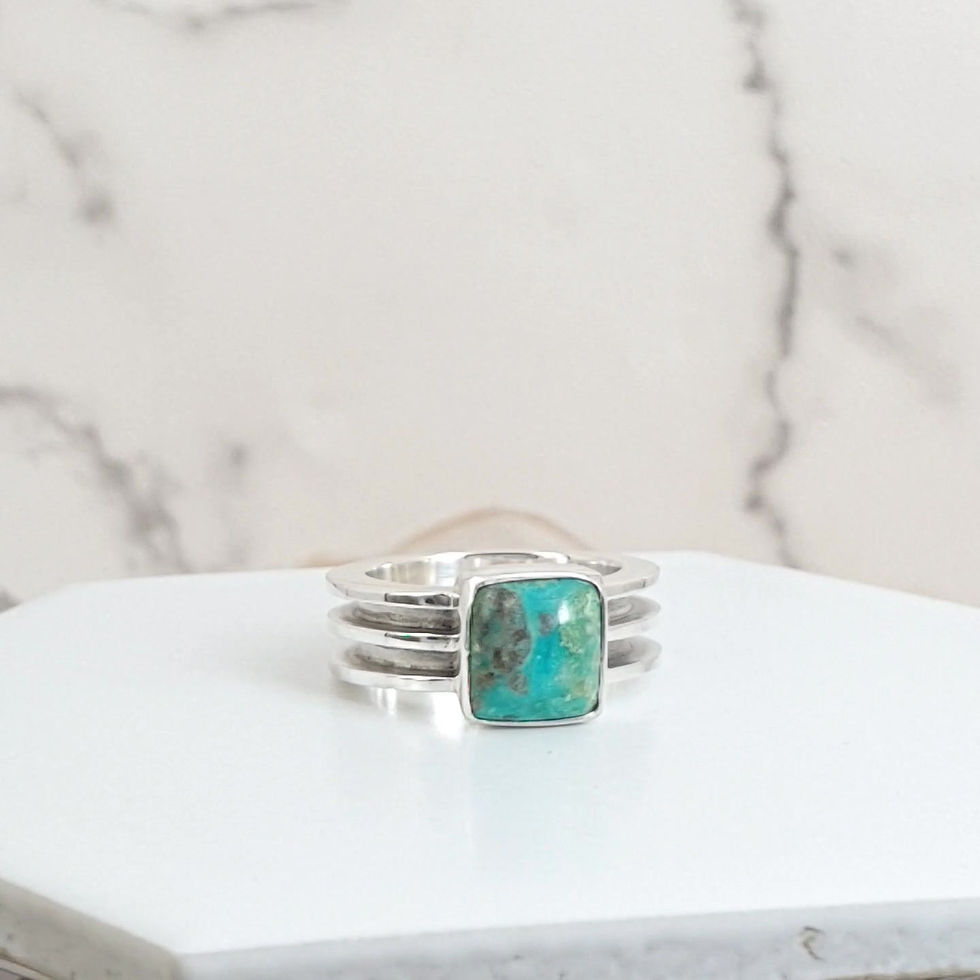 Thumbnail: Sterling silver equestrian horsehair ring with Turquoise | RG887871
