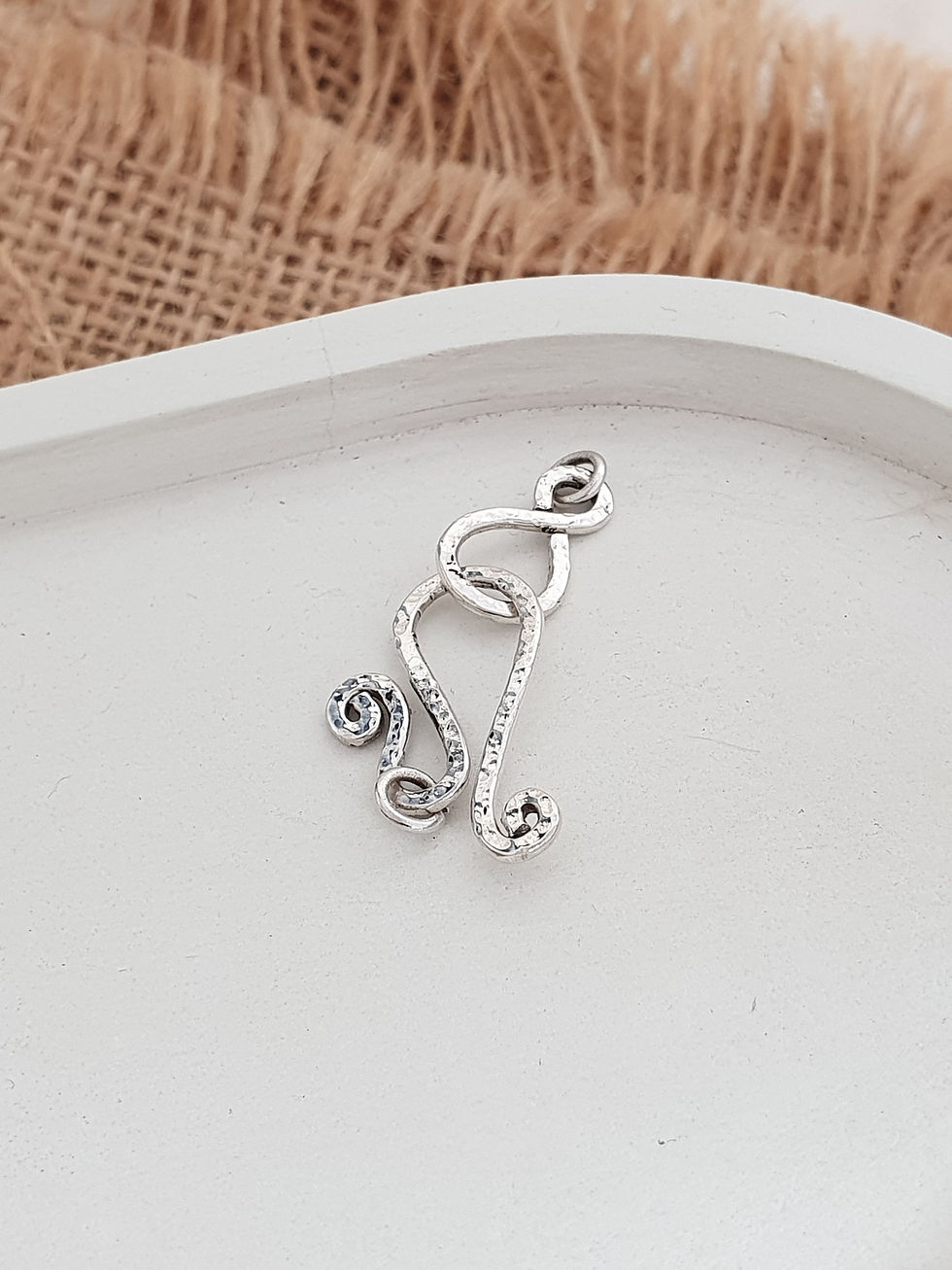 Thumbnail: Sterling silver hook eye clasp 35 mm | CL228816
