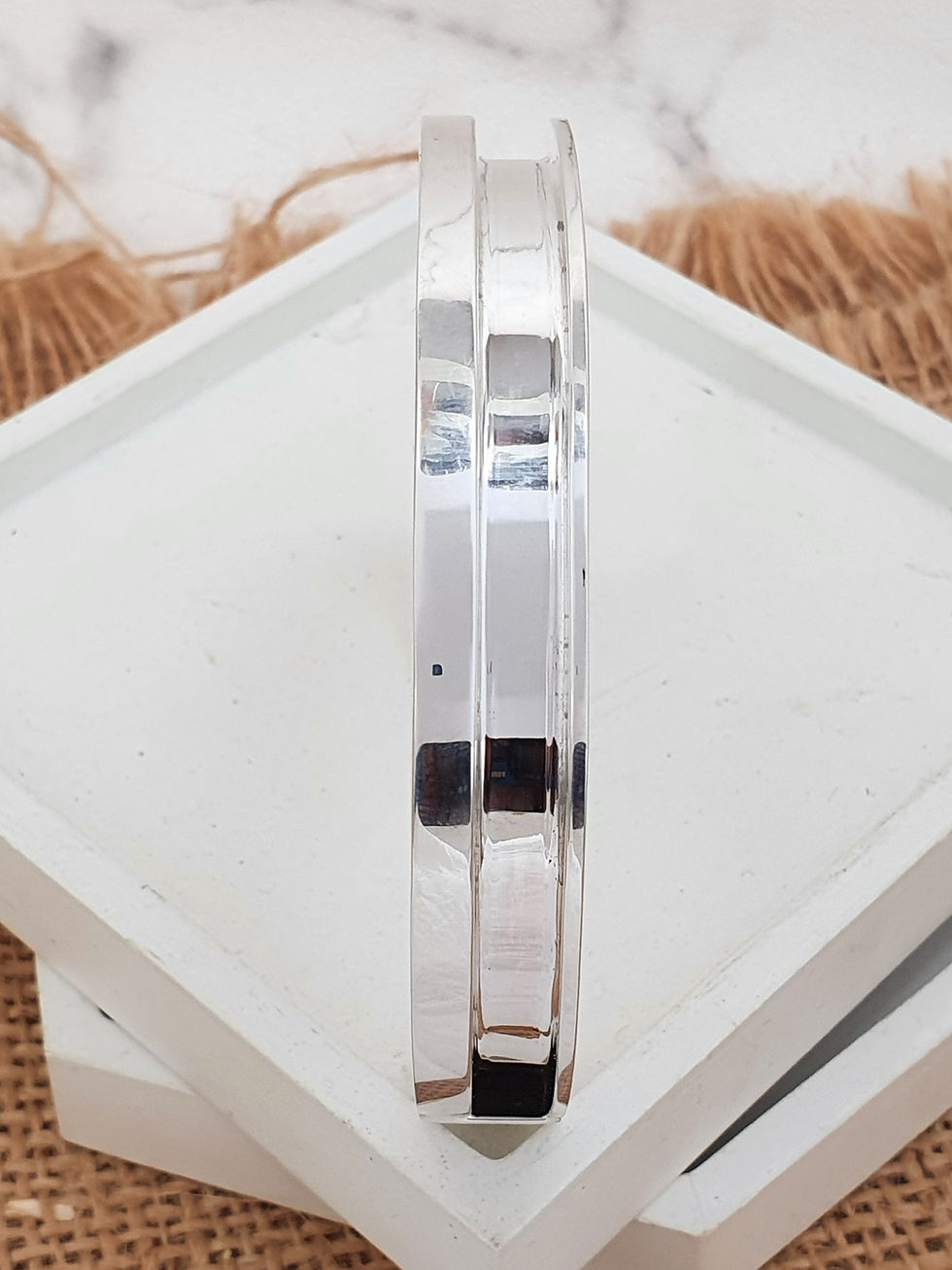 Thumbnail: Sterling silver Equestrian horsehair Mens Cuff | CUFF11
