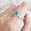 Thumbnail: Sterling silver equestrian ring with Synthetic Opal | RG887855