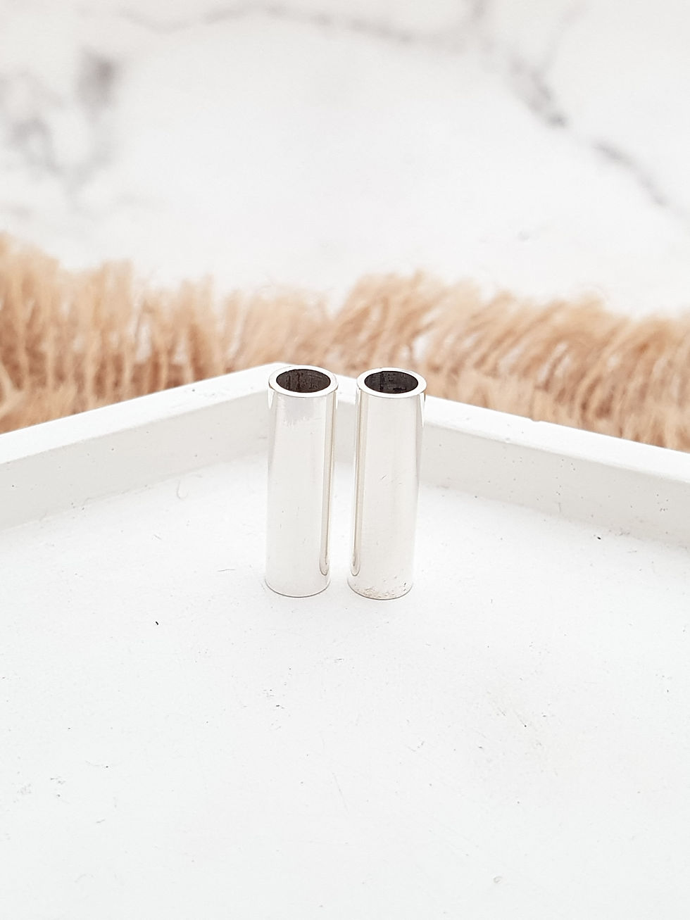 Miniatura: Sterling silver slider tube plain 18 x 4 mm | SL878819