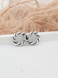 Sterling silver s-hook infinity clasps 20 mm | CL228806