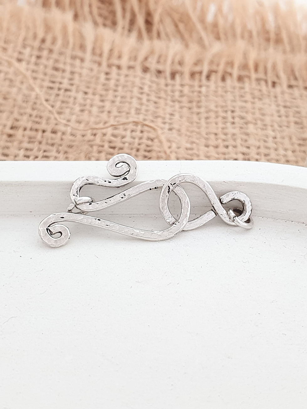 Thumbnail: Sterling silver hook eye clasp 35 mm | CL228816