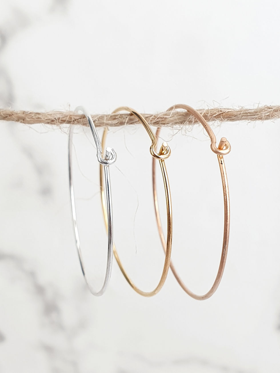 Thumbnail: Sterling silver creole earwire 35 mm | EW889139