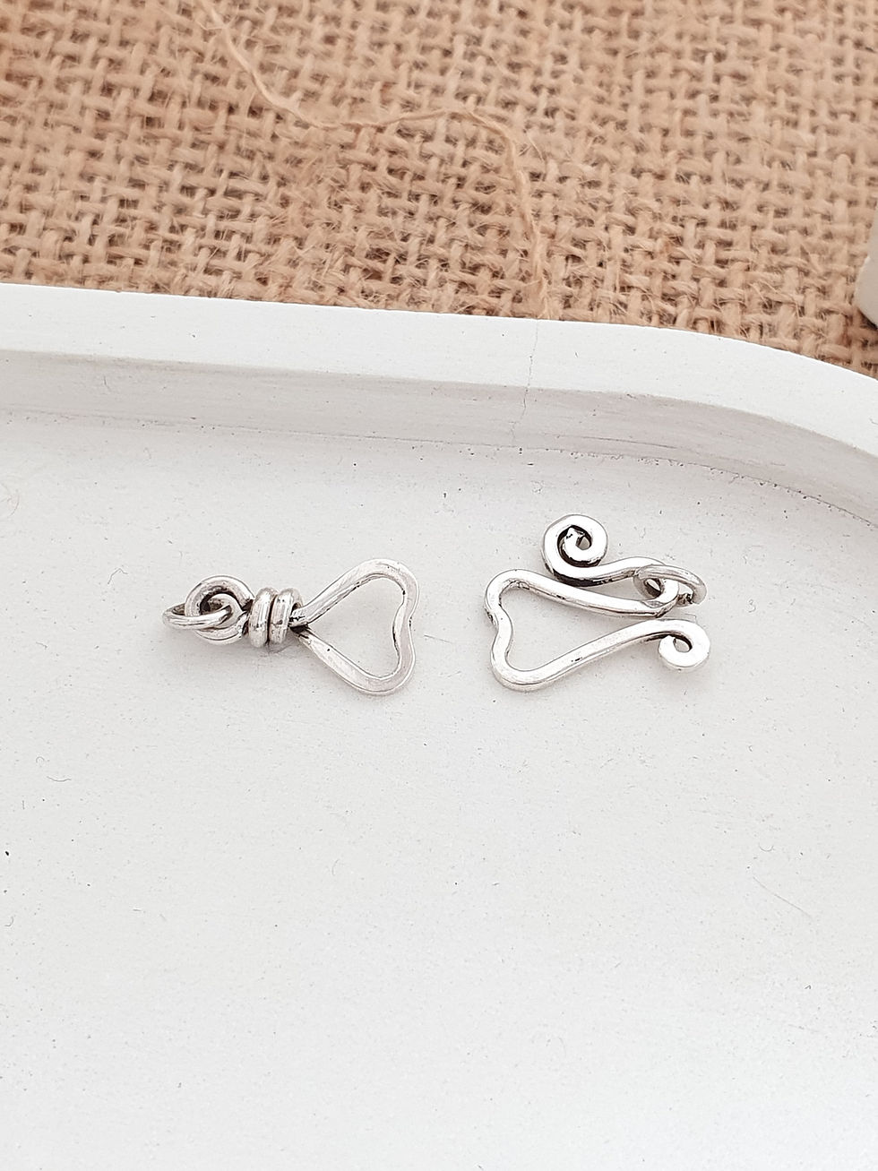 Miniature : Sterling silver hook eye clasp 30 mm | CL228819