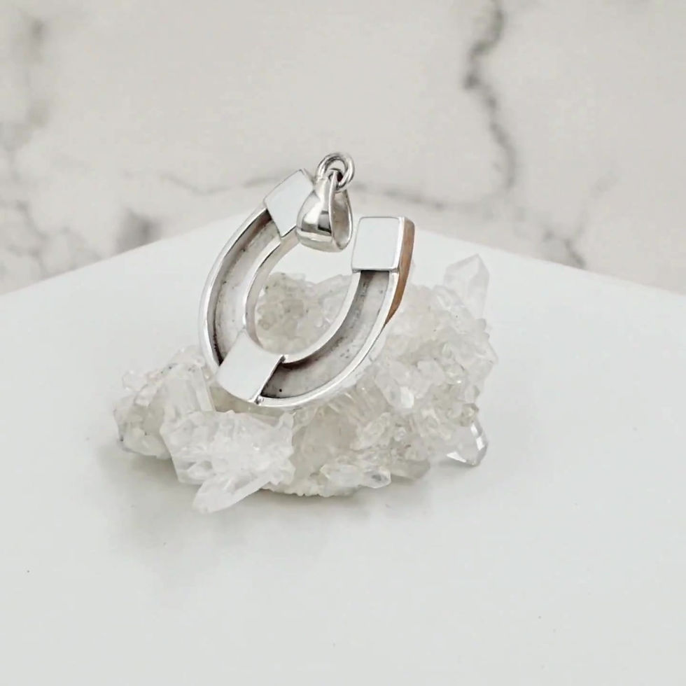 Thumbnail: Sterling silver equestrian Horseshoe Charm | CH557162