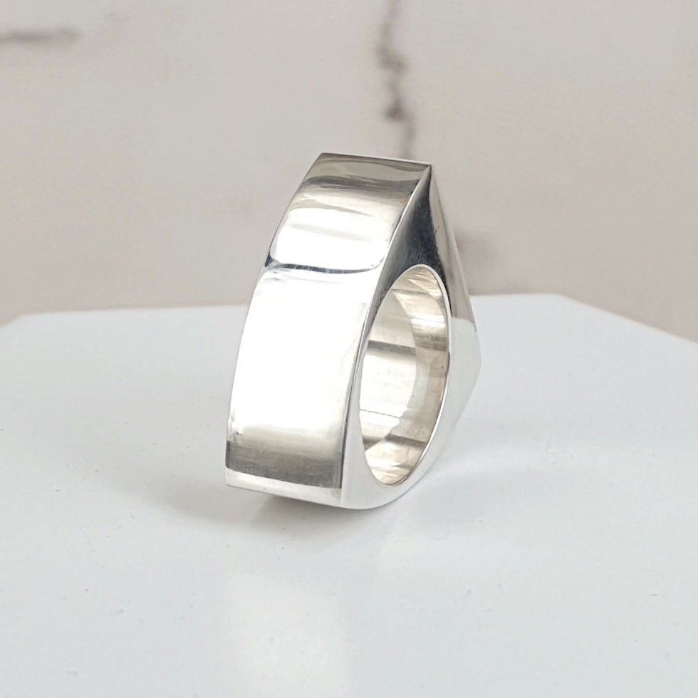 Thumbnail: Sterling silver triangle ring flat top 11 mm | RG887813