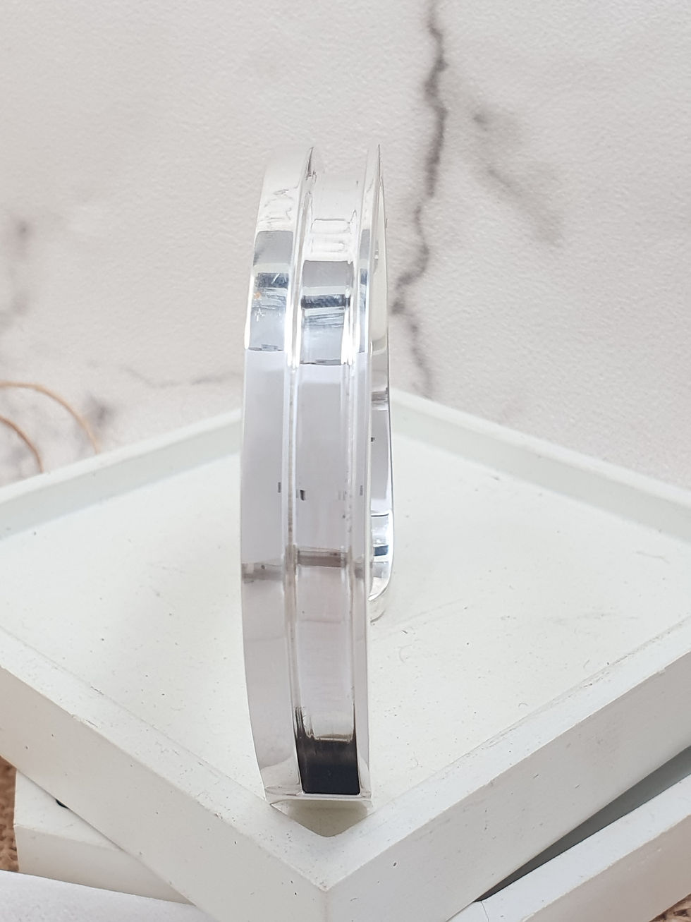 Thumbnail: Sterling silver Equestrian horsehair Mens Cuff | CUFF11