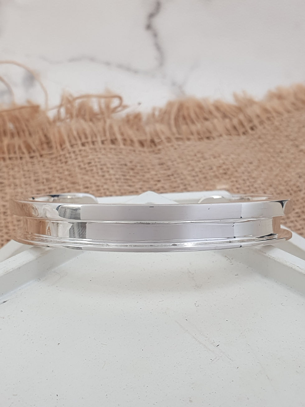 Thumbnail: Sterling silver Equestrian horsehair Mens Cuff | CUFF11