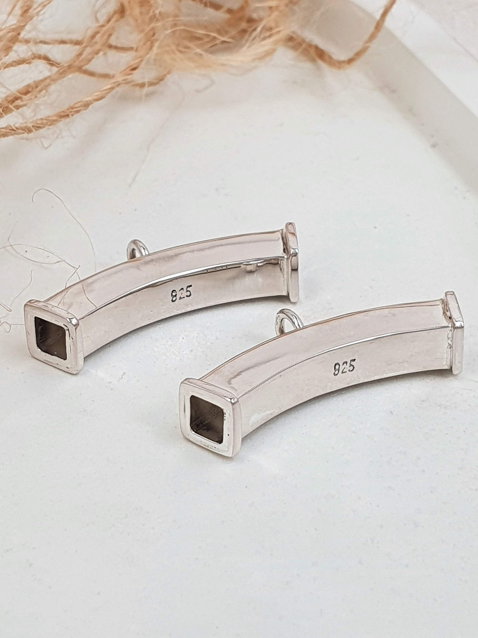 Miniatura: Sterling silver square bend slider 30 x 4 | SL878836