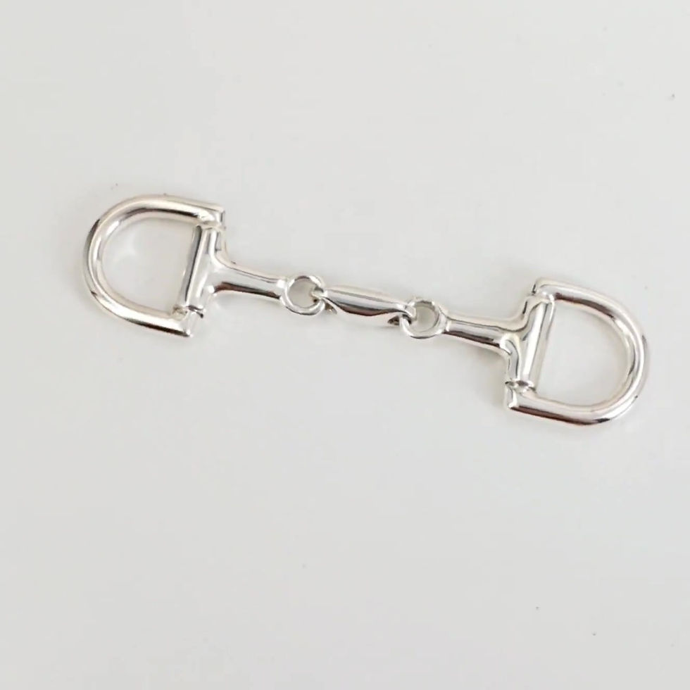 Thumbnail: Sterling silver Western Dee snaffle connectors 50 x 12.5 mm | CN779173