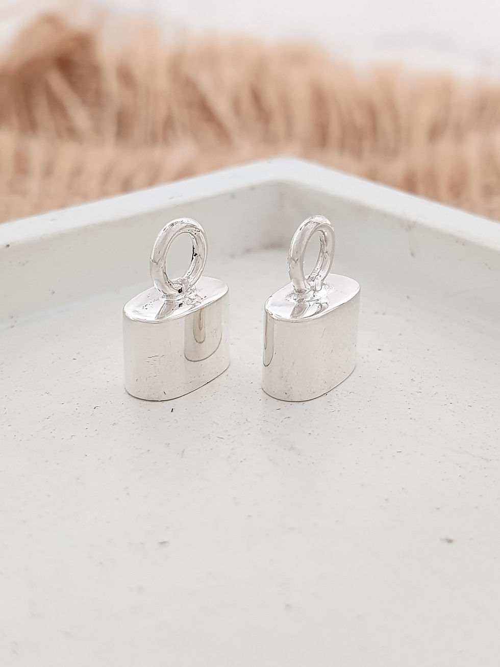 Miniatura: Sterling silver oval end cap 3 x 5.50 x 5 mm | EC998844