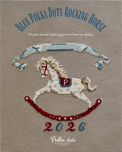 Blue Polka Dots Rocking Horse