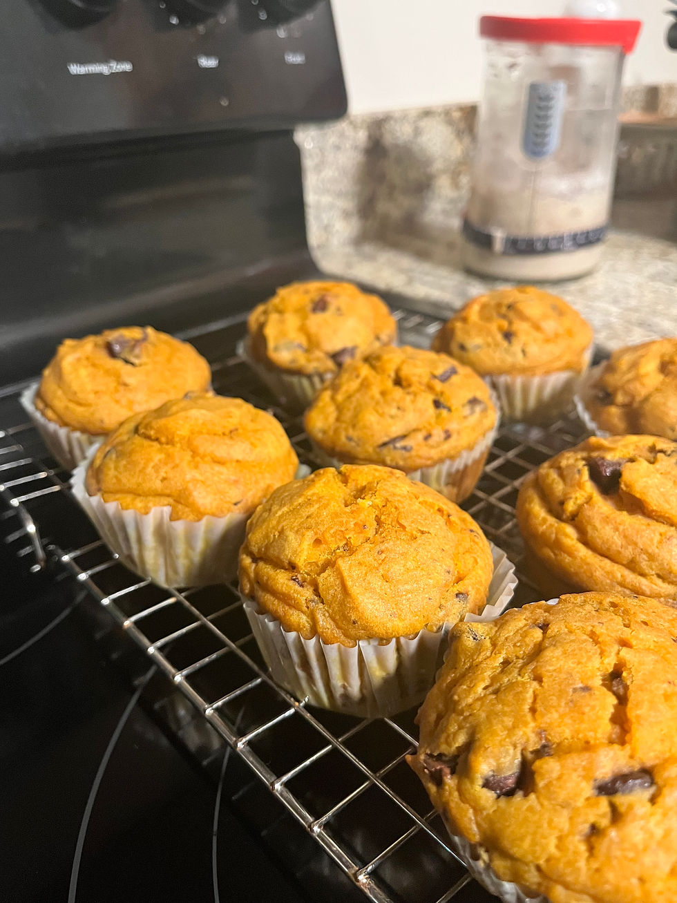 Pumpkin Pie Chocolate Chip Muffins