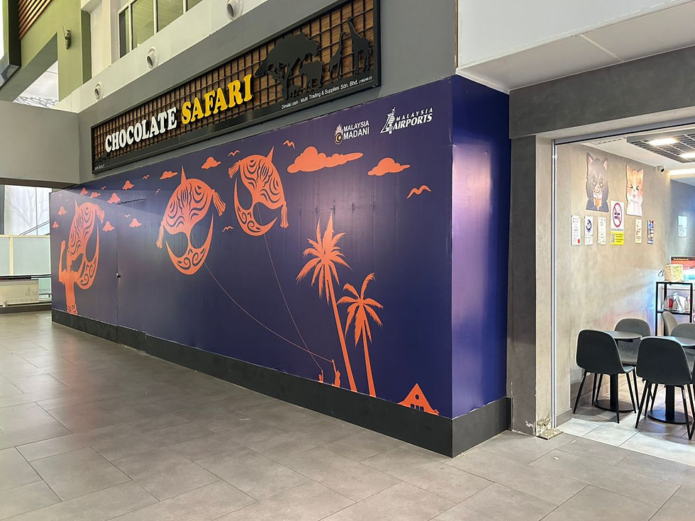 Hoarding and visual installation at KLIA 2 Gateway for Chocolate Safari