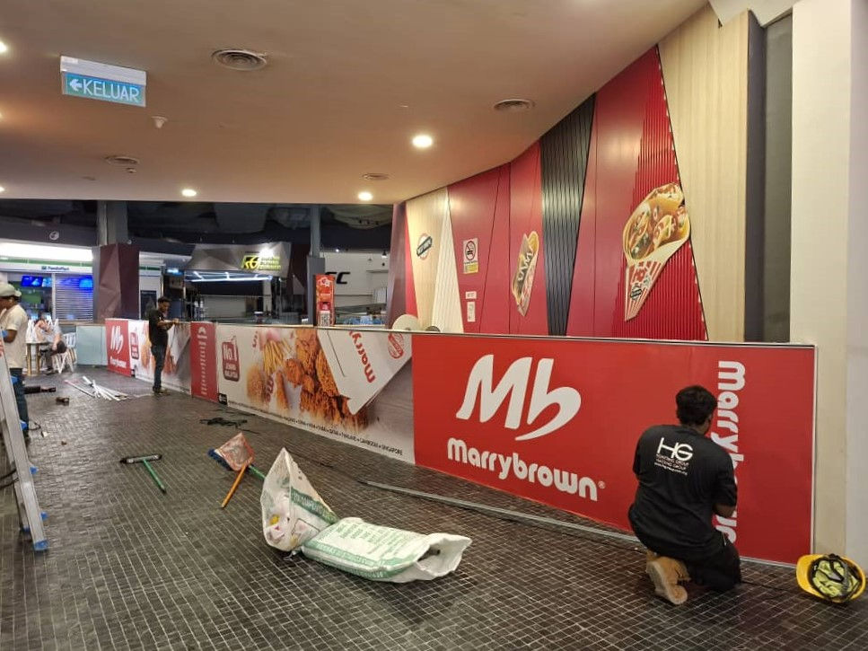 Hoarding and visual installation at Mid Valley Mall for Marry Brown